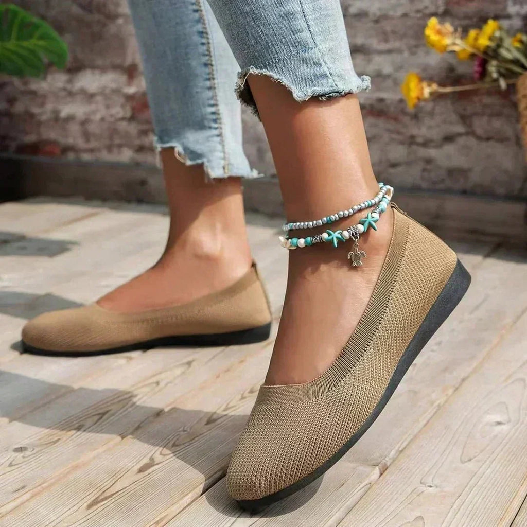 Women's Flexible Ballerina Flats With Soft Fabric For Comfort