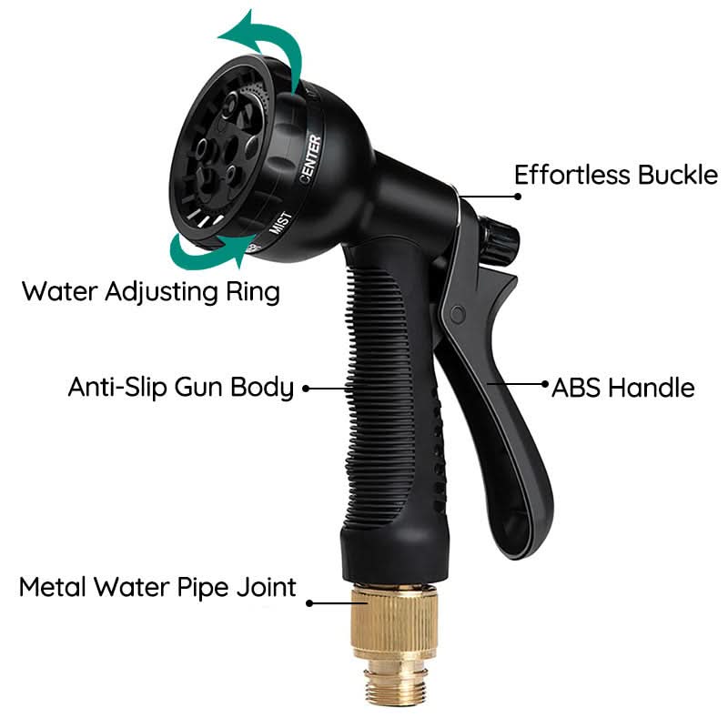 AquaFlex Pro Hageslange Strekkbar Kinkresistent Fleksibel For Hage Og Rengjøring