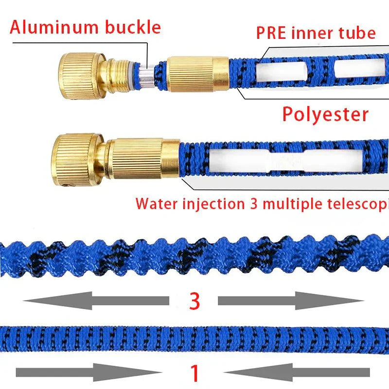 Tubo da giardino espandibile HYDROFLEX 30M resistente e flessibile