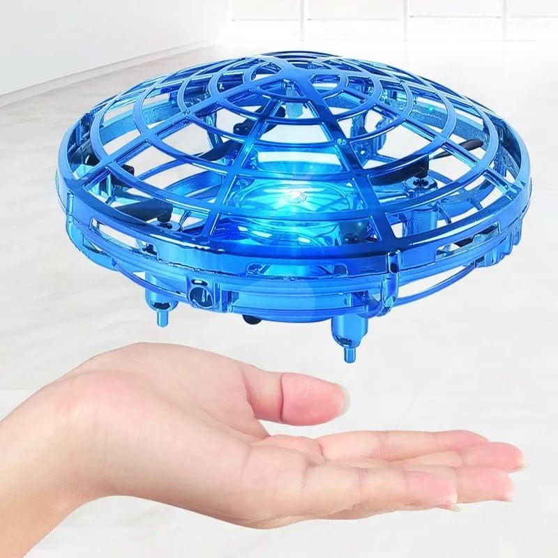 NovaHover UFO-leketøy flygende drone med håndkontroll og sensorer, USB-oppladbar