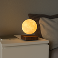 Flytende månelampe | Magnetisk levitasjon LED-lys med 3D-printet overflate