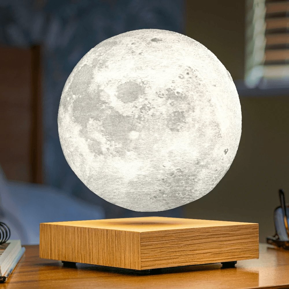 Schwebende Mondlampe | Magnetische Levitation LED-Leuchte mit 3D-gedruckter Oberfläche