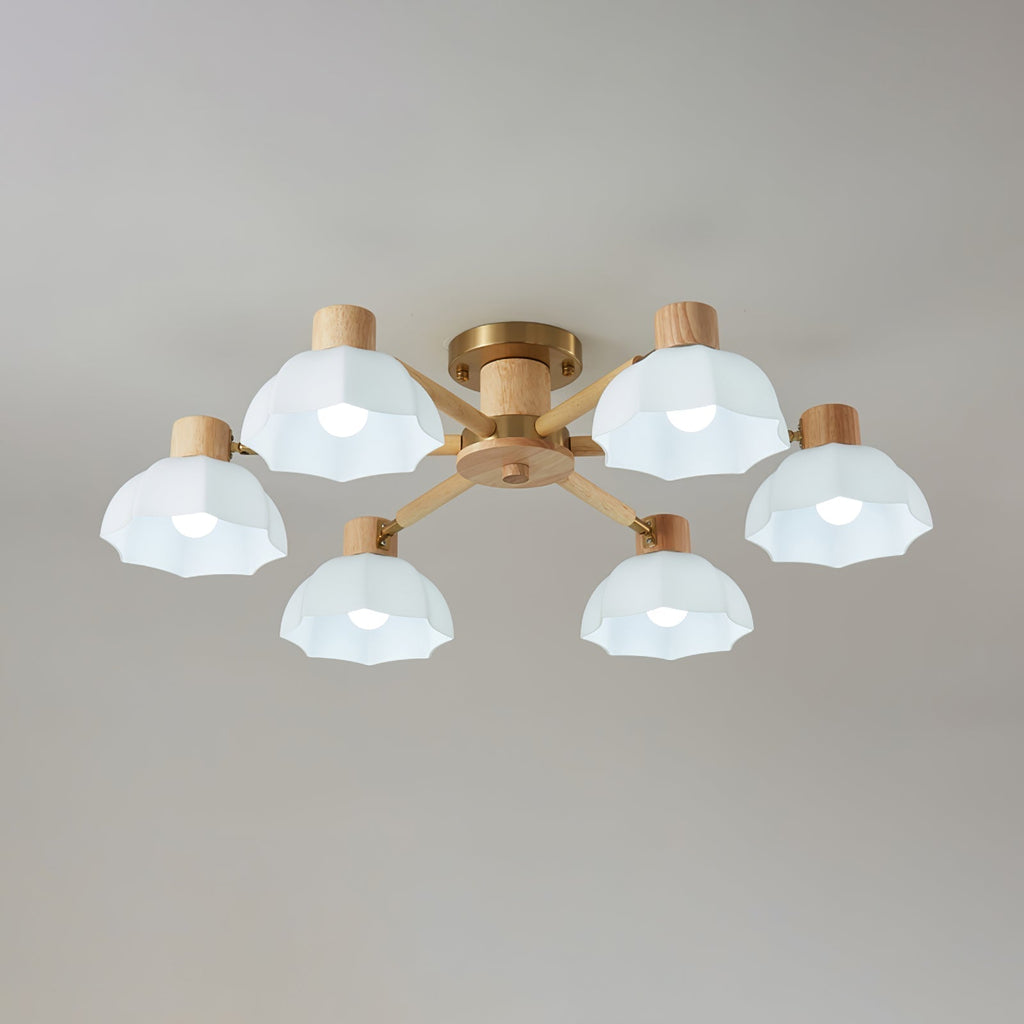 LumiPetal mennyezeti lámpa virág alakú árnyékolóval és meleg fénnyel
