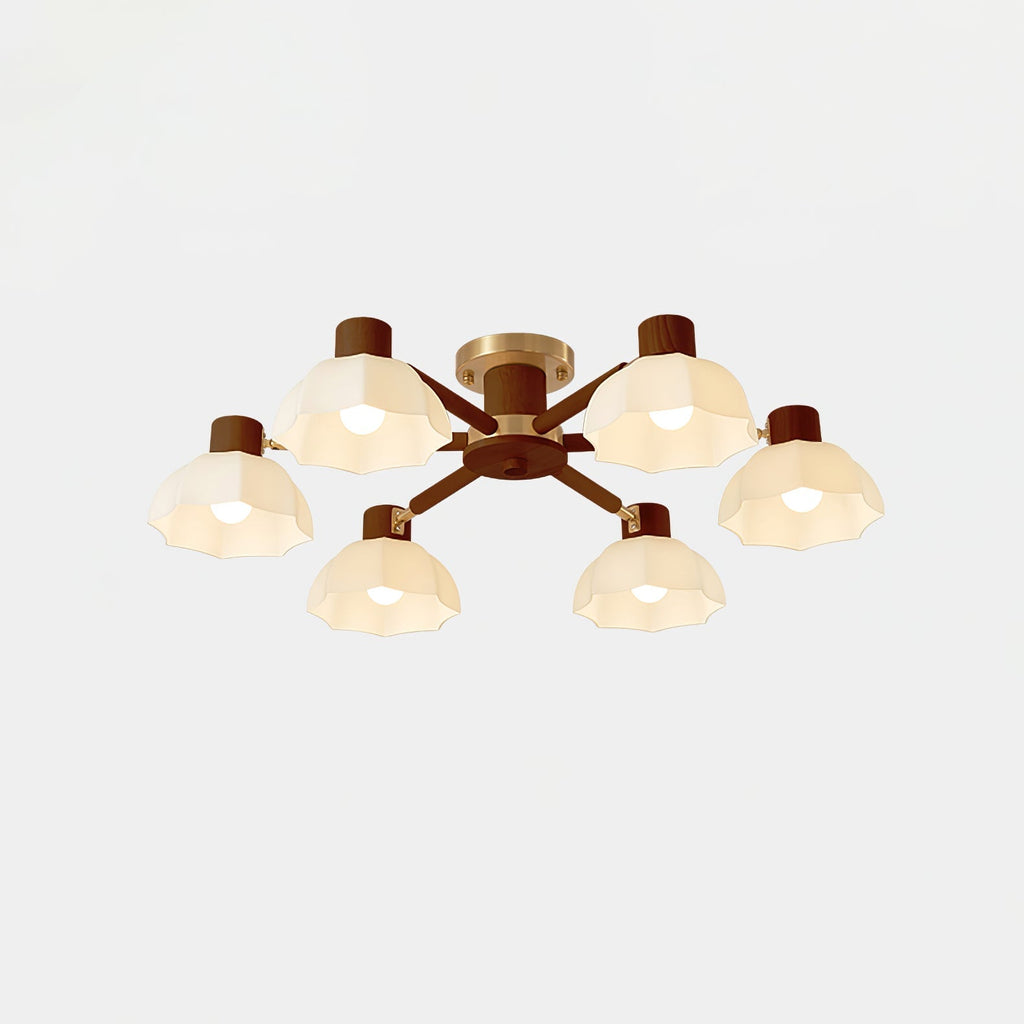 LumiPetal mennyezeti lámpa virág alakú árnyékolóval és meleg fénnyel