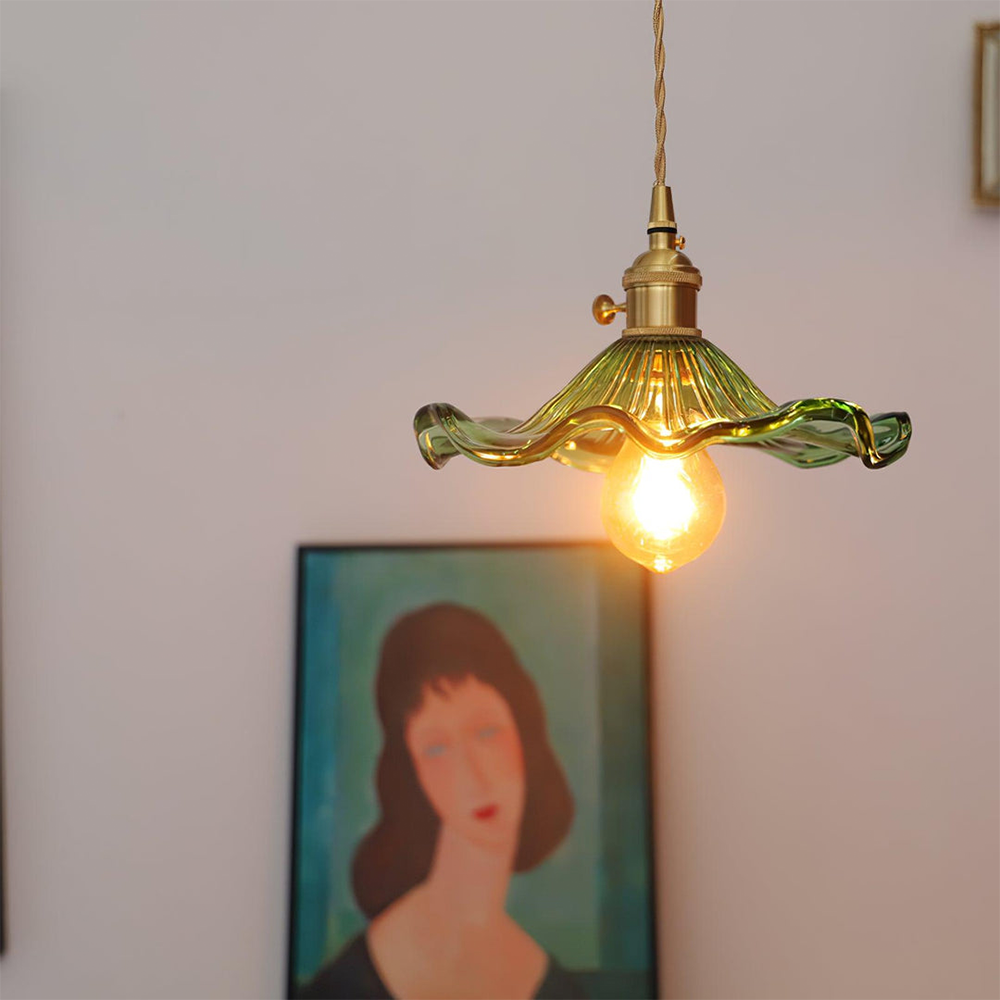 Larella Floral Glass Pendant Light LED Warm Ambiance E27