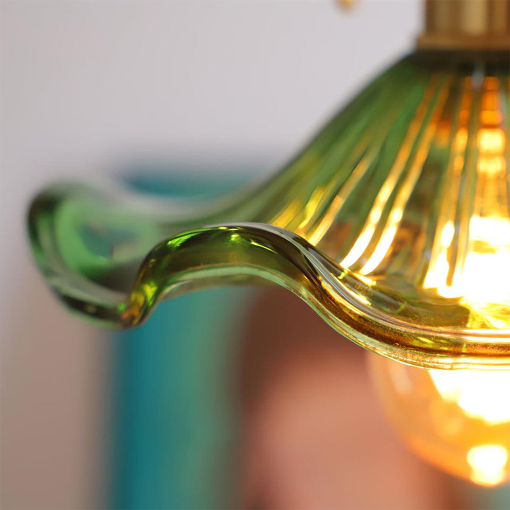 Larella Floral Glass Pendant Light LED Warm Ambiance E27