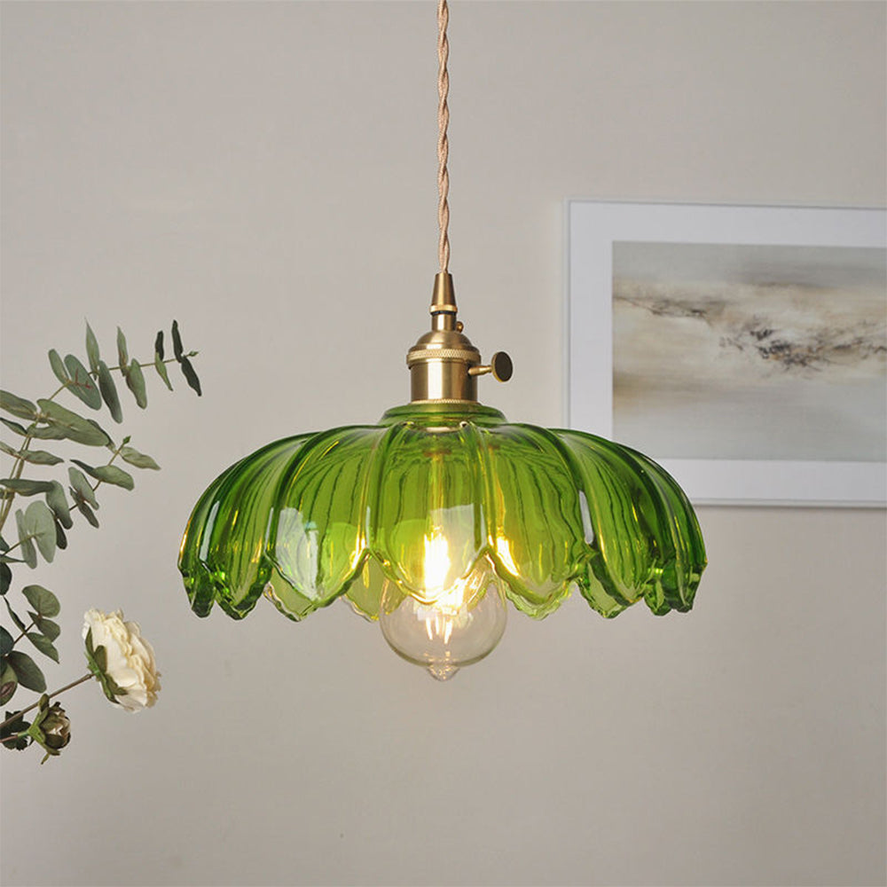 Blomstret glasspendel | Vintage sjarm i blomst