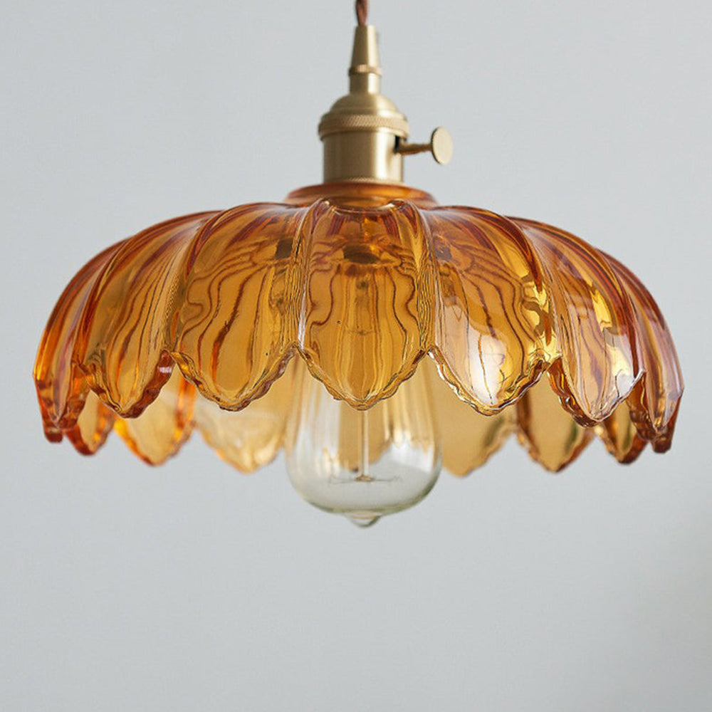 Blomstret glasspendel | Vintage sjarm i blomst
