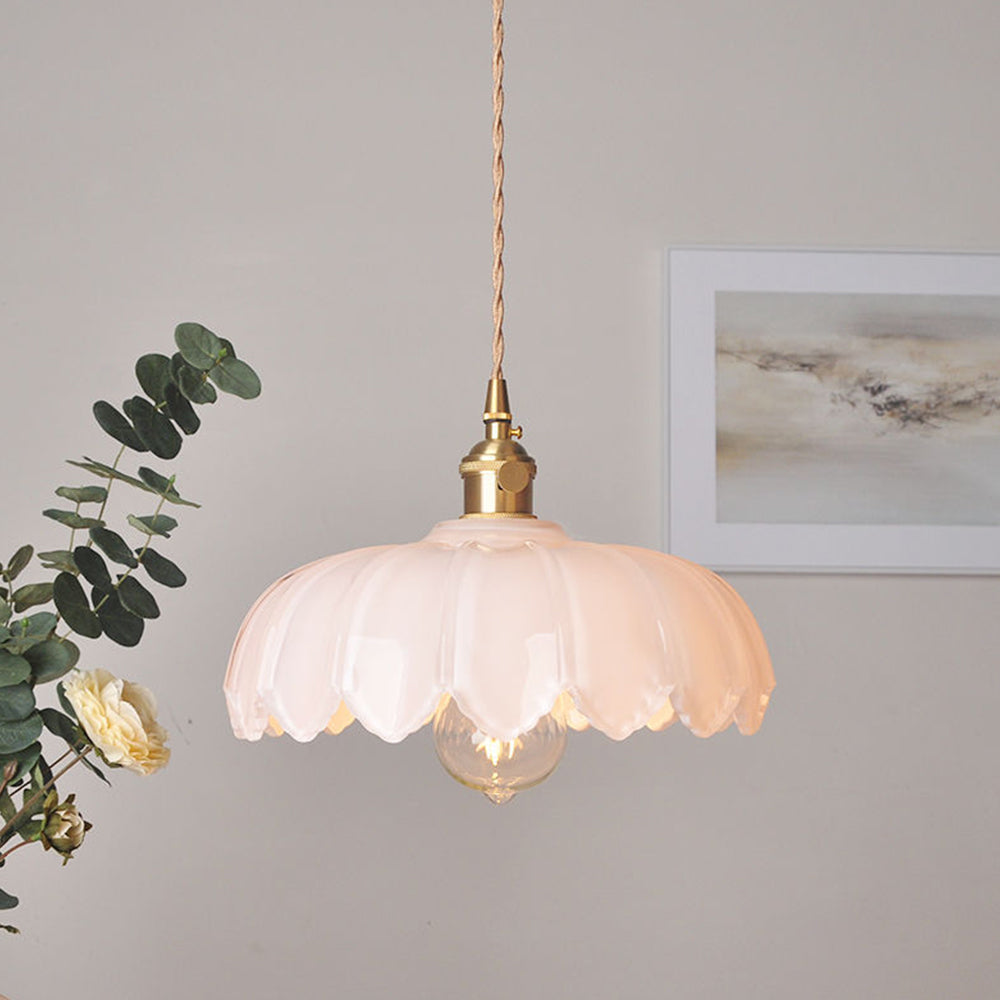 Blomstret glasspendel | Vintage sjarm i blomst