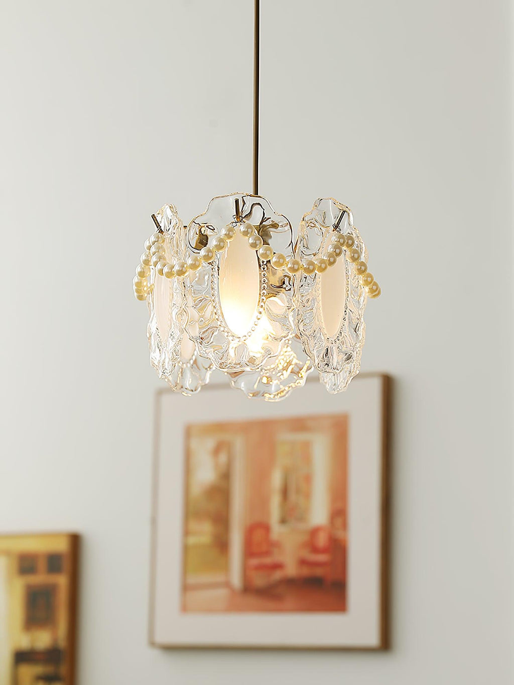 Laviere Floral Glass Pendant Light In Natural Style