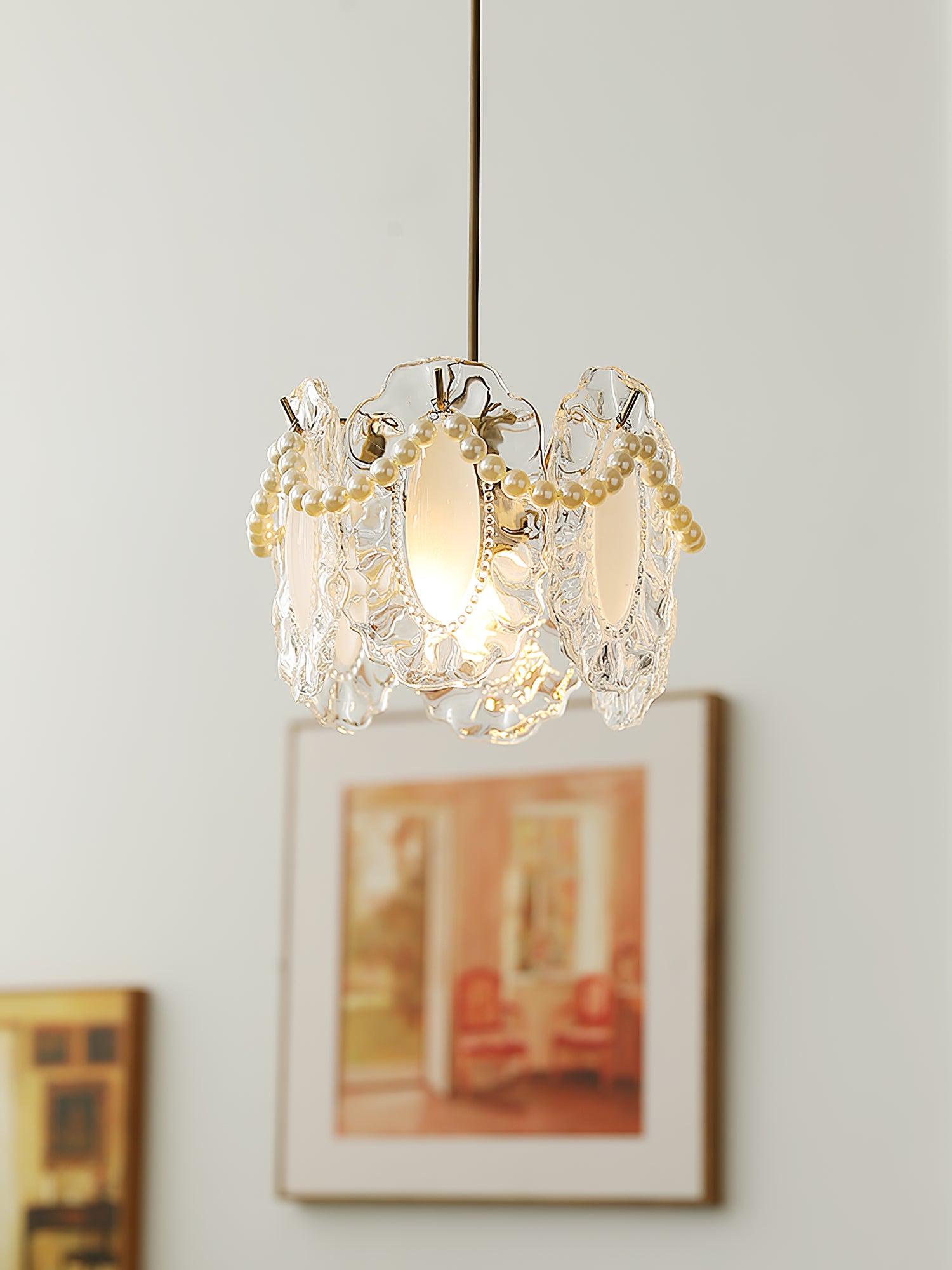 Laviere Floral Glass Pendant Light In Natural Style