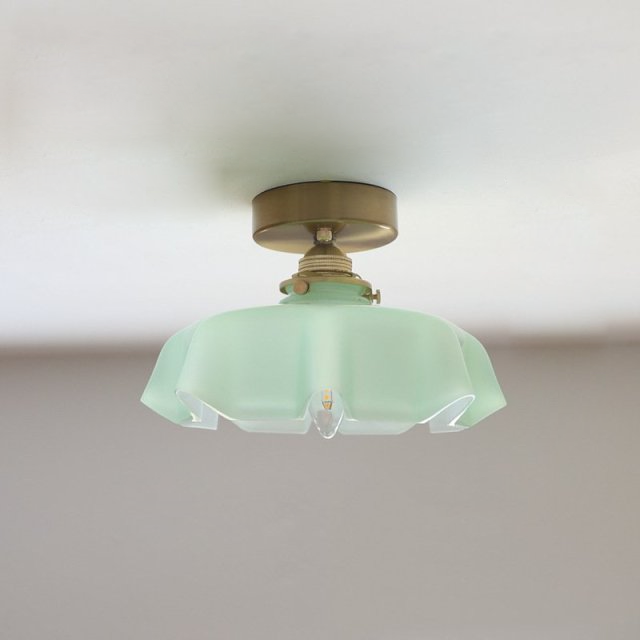 Elegant Draped Glass Art Deco Pendant Light Fixture