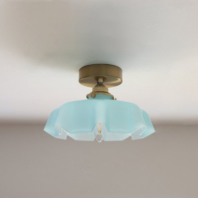 Elegant Draped Glass Art Deco Pendant Light Fixture