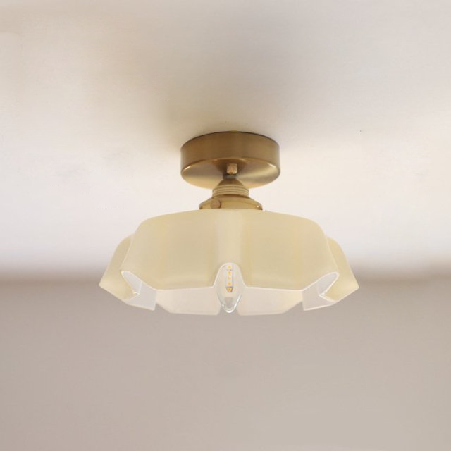Elegant Draped Glass Art Deco Pendant Light Fixture