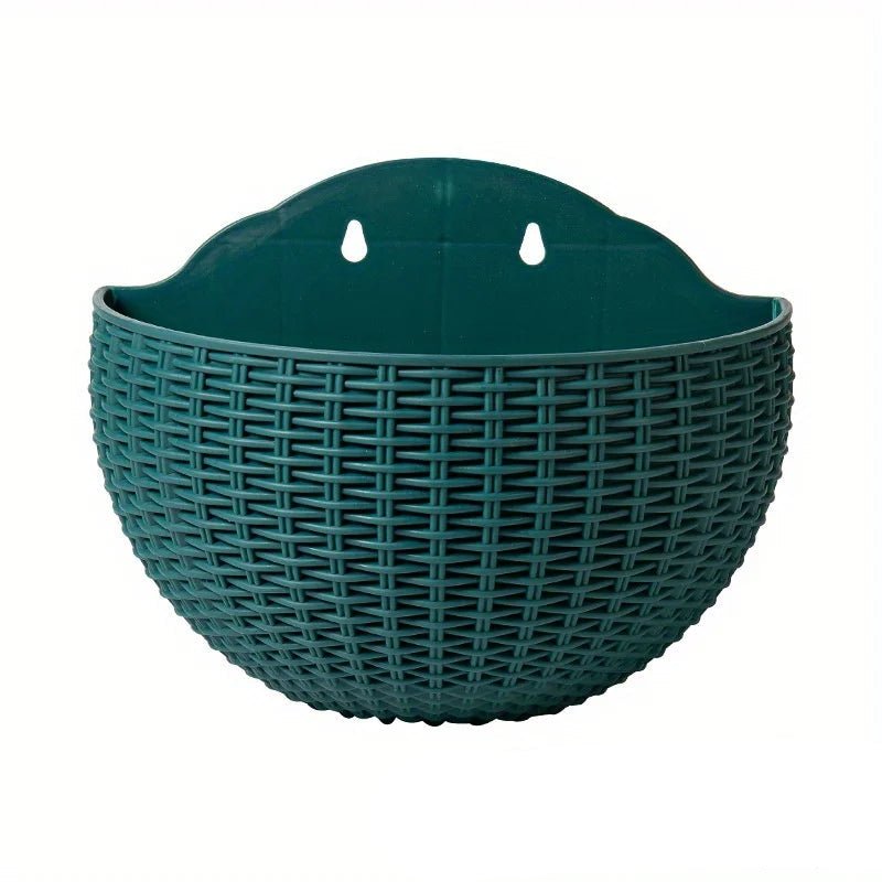 Verdanta Wall-Mount Plant Pot in Wicker Style for Vertical Greening