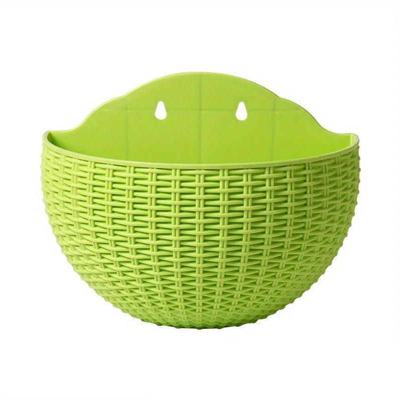 Verdanta Wall-Mount Plant Pot in Wicker Style for Vertical Greening