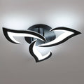 Lampada da soffitto in ferro con motivo floreale, illuminazione LED, diametro 12 pollici