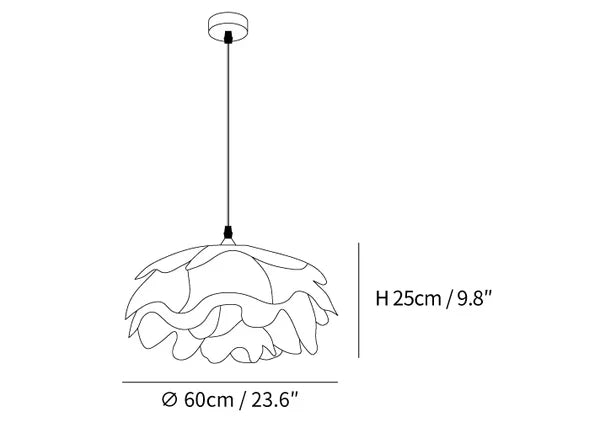 Blossom-Shaped White Pendant Light | Orntli