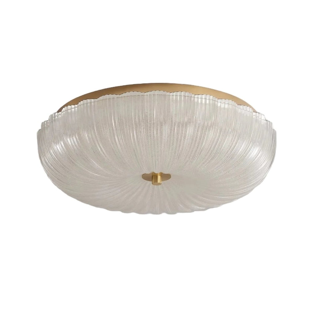 Loftlampe med tekstureret glasskærm, indbygget, 12 tommer