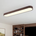 Innfellet taklampe | Oval LED med justerbar farge og trefinérfinish