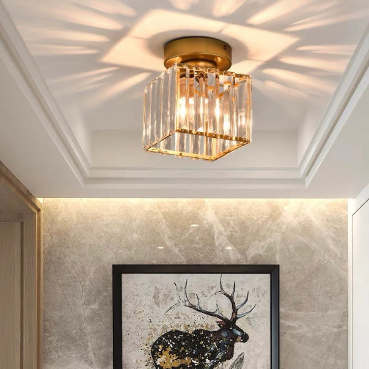 Innfellet taklampe for ganger | 1-lyskilde moderne svart armatur