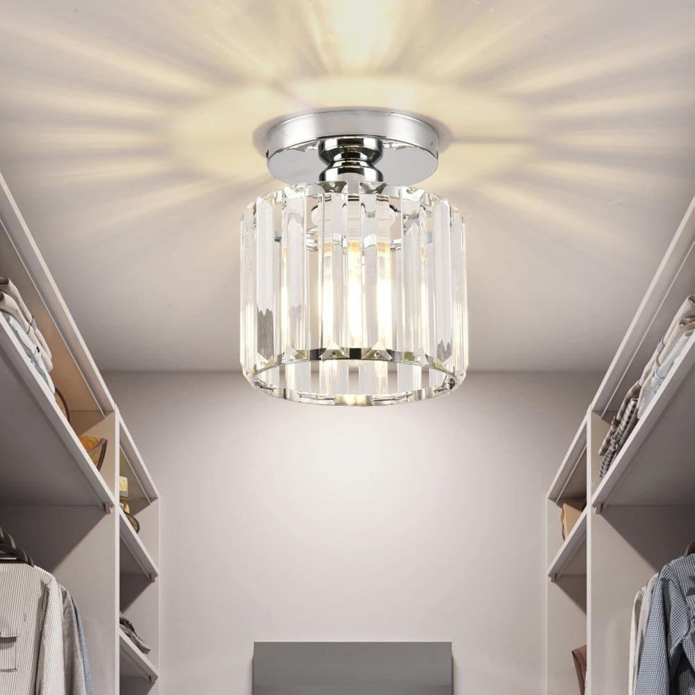 Innfellet taklampe for ganger | 1-lyskilde moderne svart armatur