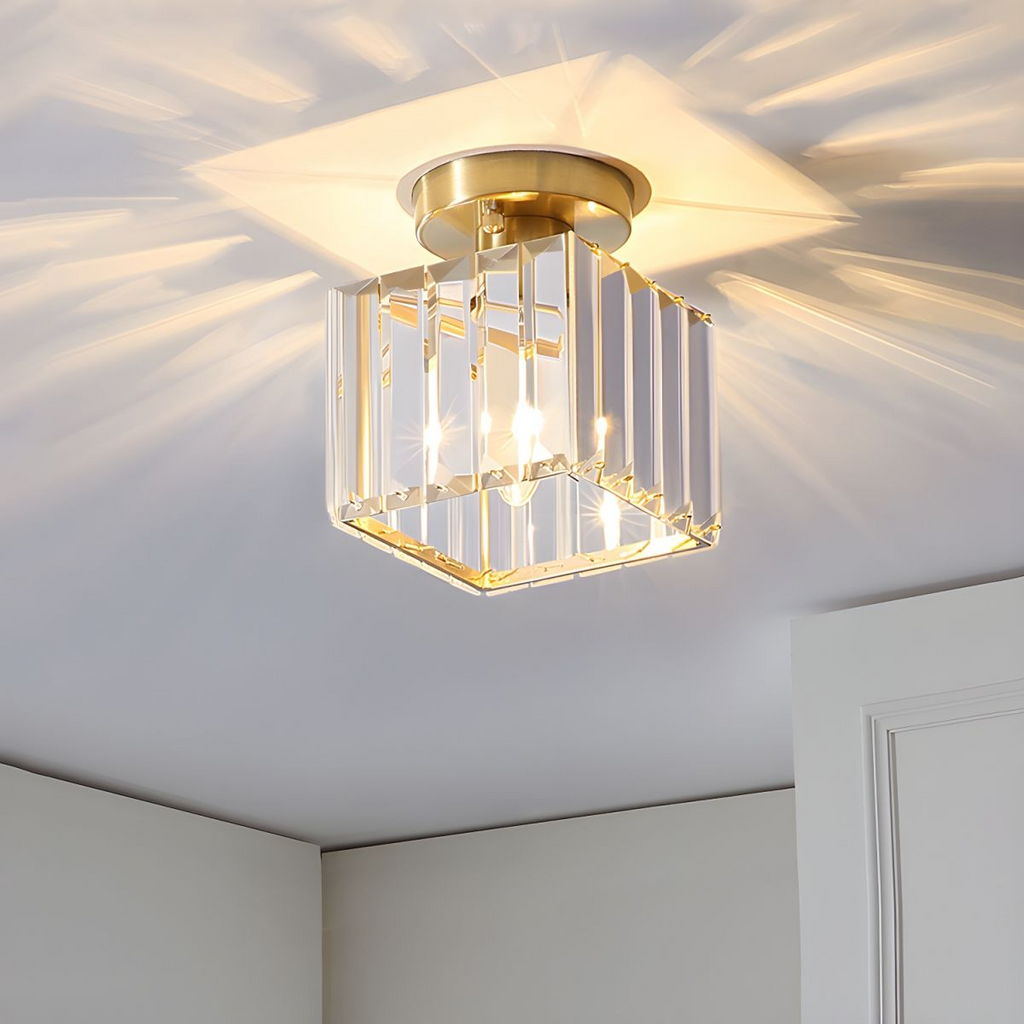 Innfellet taklampe for ganger | 1-lyskilde moderne svart armatur