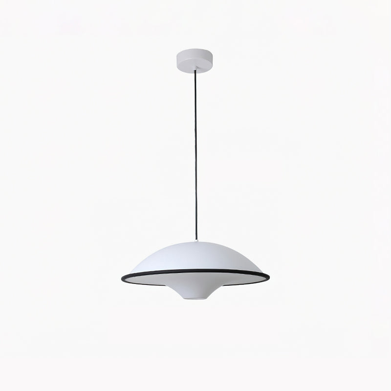 Novara | Minimalistisk UFO pendellampe med svart kant