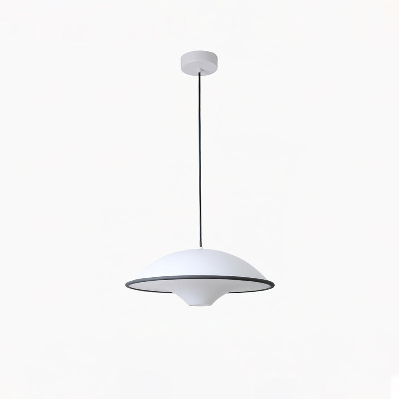 Novara | Minimalistisk UFO pendellampe med svart kant
