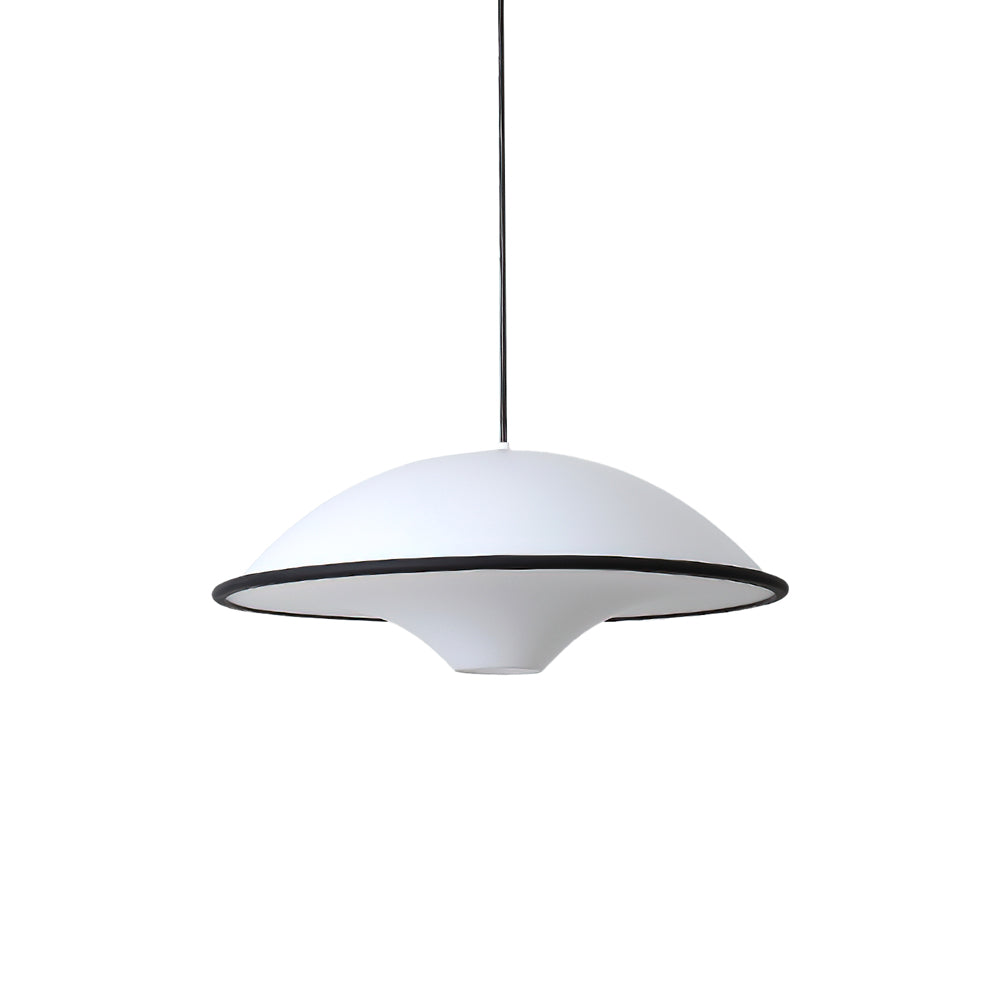Novara | Minimalistisk UFO pendellampe med svart kant