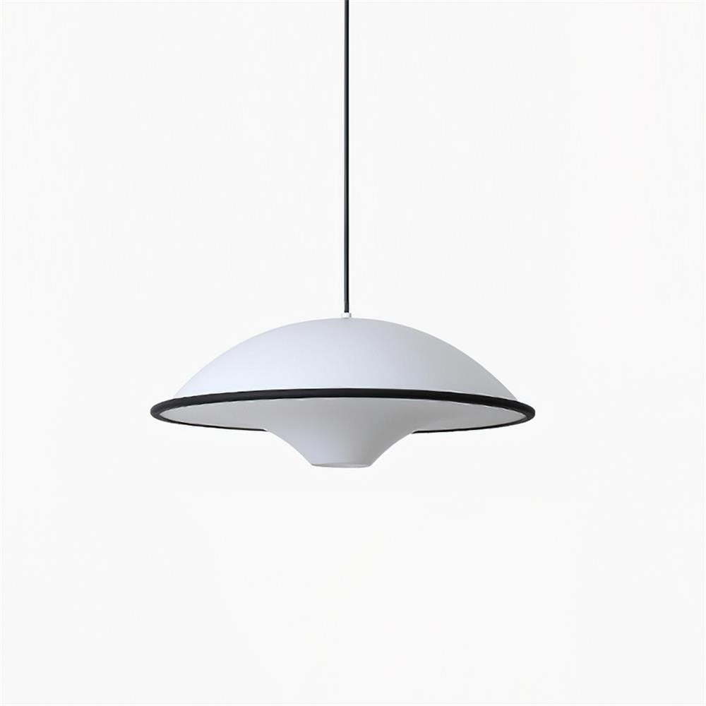 Novara | Minimalistisk UFO pendellampe med svart kant