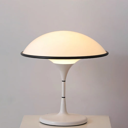 Lampa stołowa Marinella w kształcie kopuły z czarnym wykończeniem i akrylem | compagnien