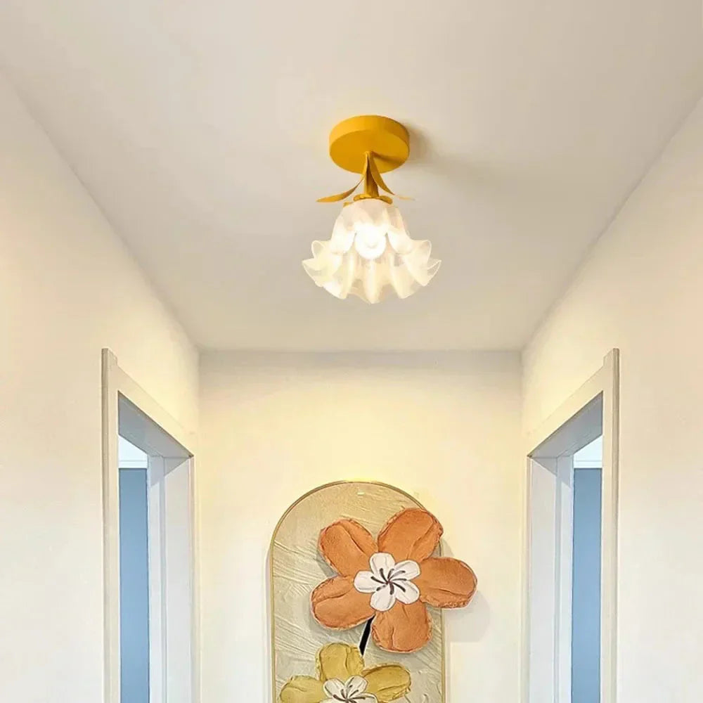 Clarelle Mini Blumenmuster Tiffany-Stil Deckenleuchte Glas Eisen