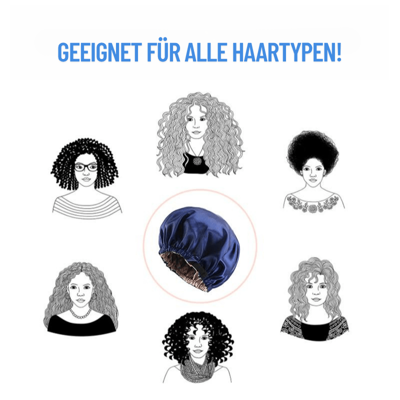 Bonnet de nuit en satin VelvaLux pour la protection des cheveux pendant la nuit et le contrôle des frisottis