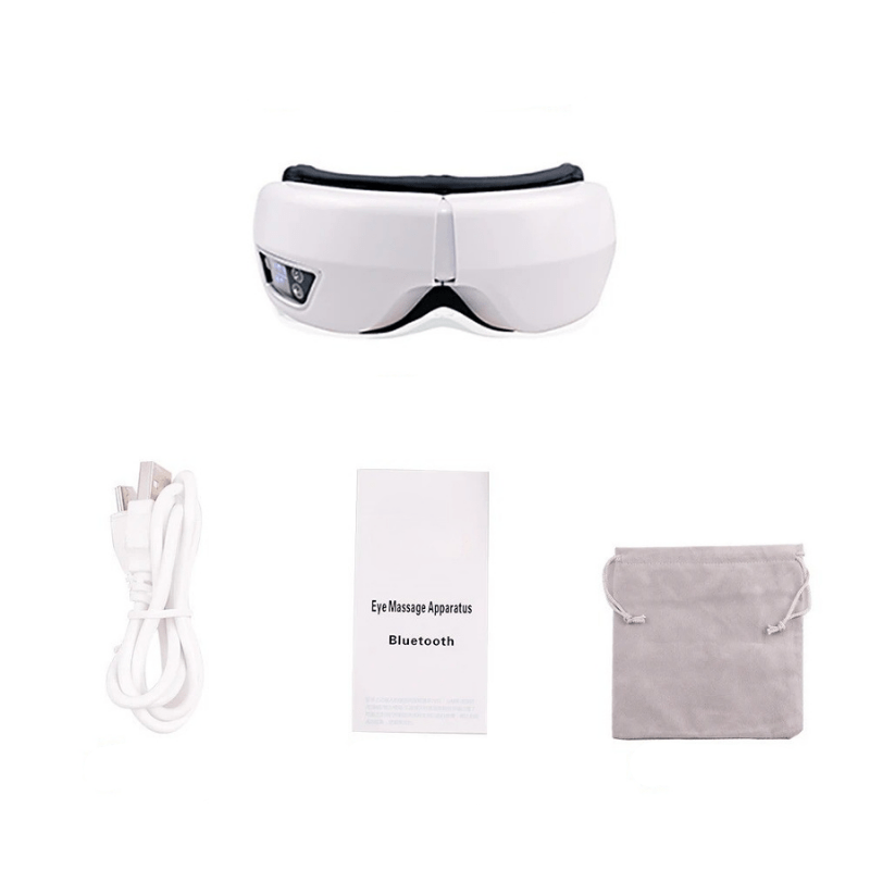 Massaggiatore per occhi LumaNova Smart 6D per occhi stanchi con pressione d'aria, calore e Bluetooth