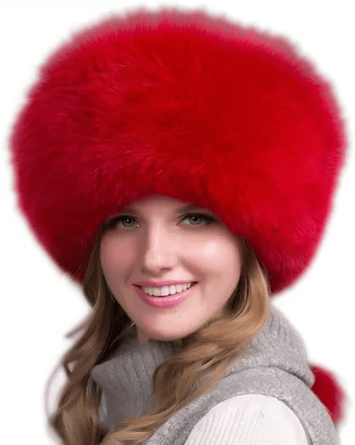 Aurora Luxe Real Fur Winter Hat For Women With Ear Protectors