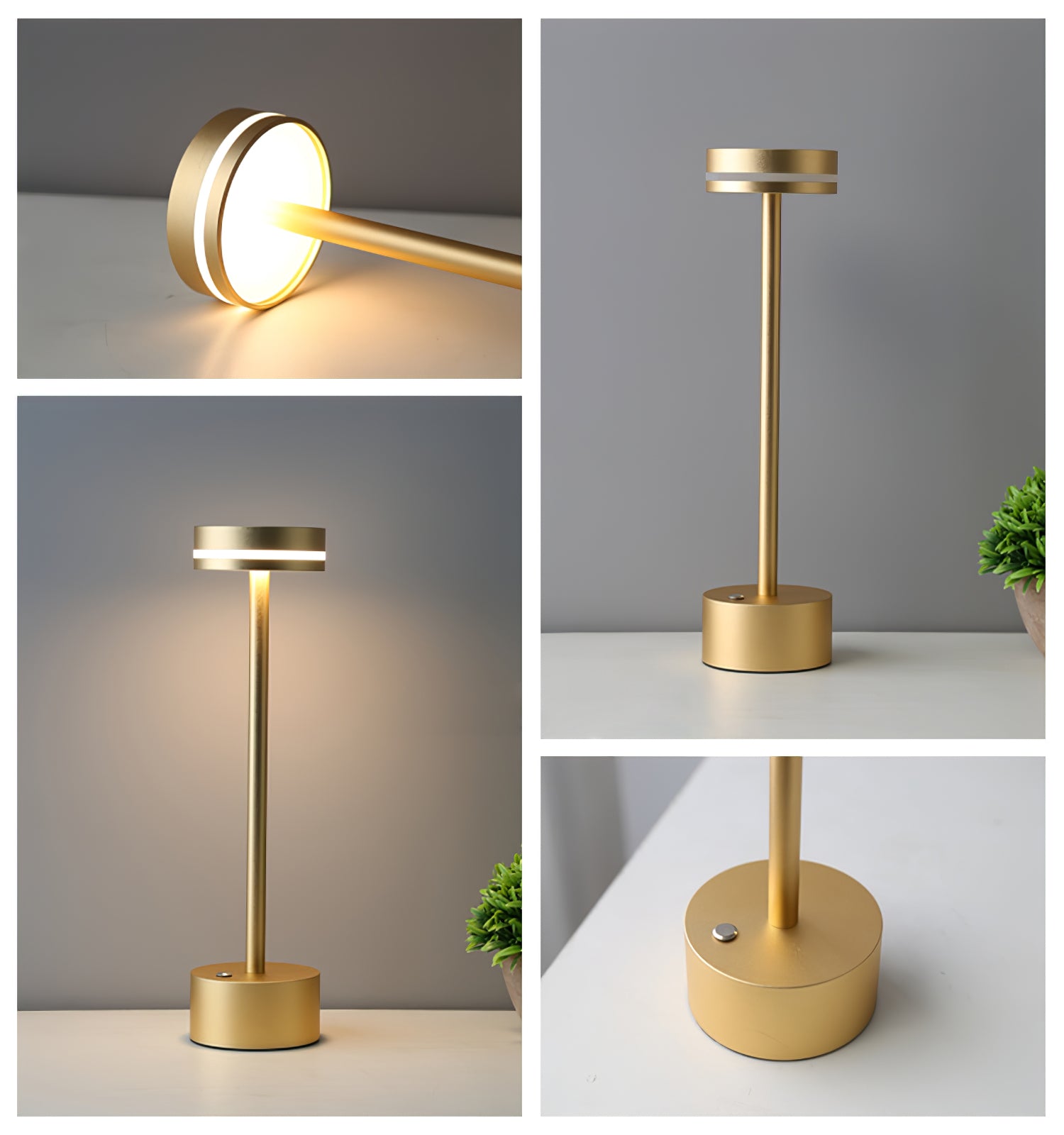 LumaFable | Candeeiro de Mesa LED Recarregável por USB, Brilho Quente
