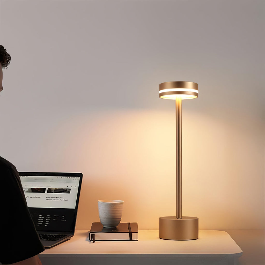 LumaFable | Candeeiro de Mesa LED Recarregável por USB, Brilho Quente
