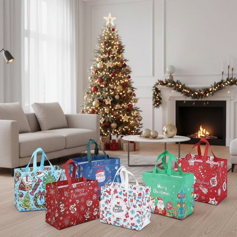 BrightNest Festive Gift Bag For Holiday Shoppers Easy Elegant Wrapping