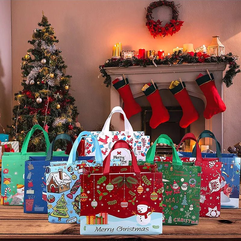 BrightNest Festive Gift Bag For Holiday Shoppers Easy Elegant Wrapping