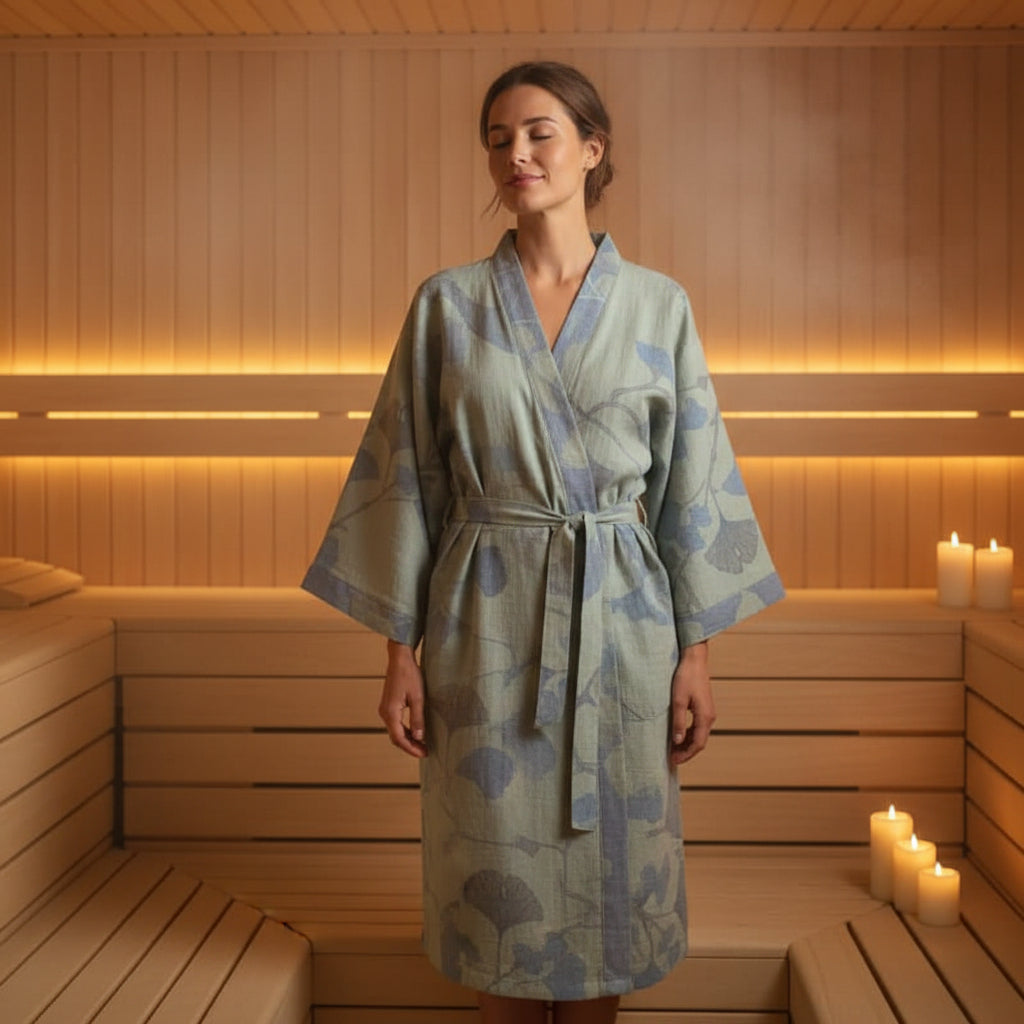 ZENMORI kimono badekåpe med naturlig komfort og japansk ro