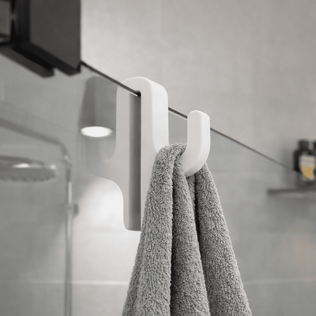 AstraGlass Shower Hook for Stylish Bathrooms Secures Towels and Robes