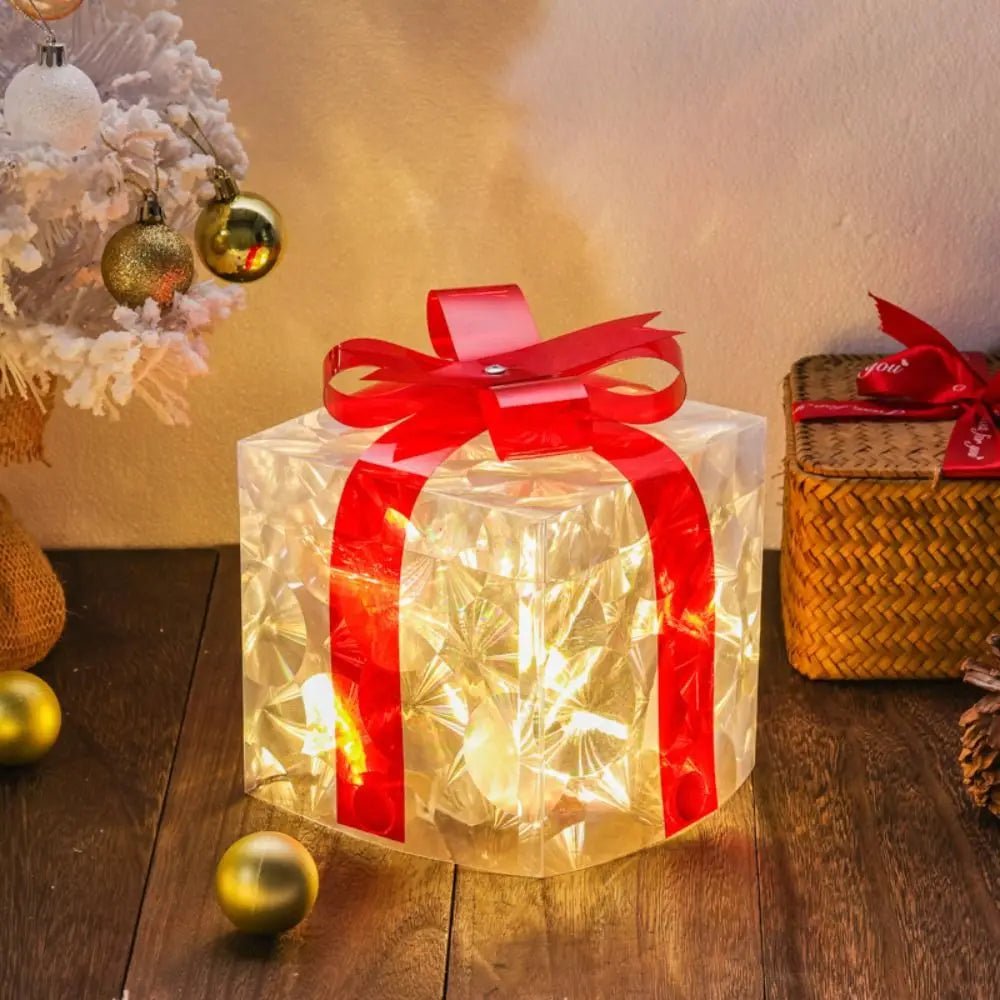 LumaCraft Luminous Christmas Gift Box With 100 LED Lights For Home Decor Lovers