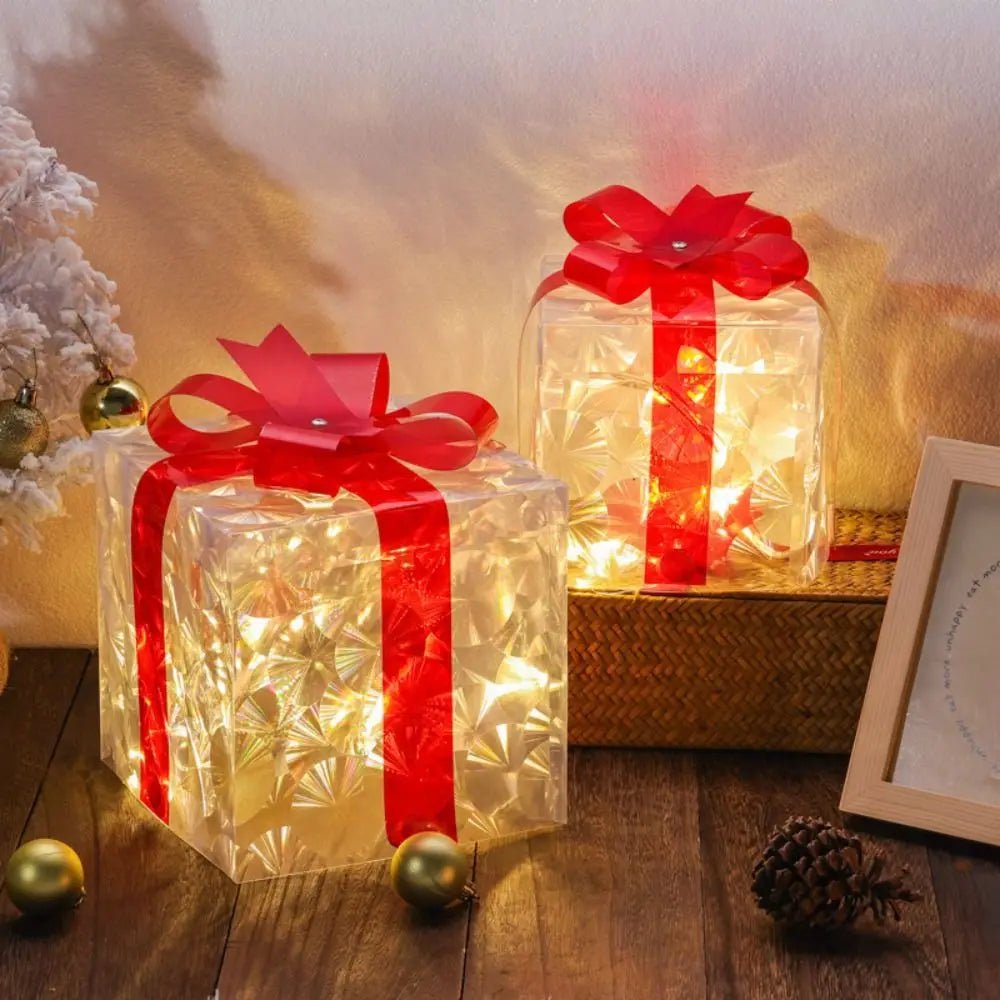 LumaCraft Luminous Christmas Gift Box With 100 LED Lights For Home Decor Lovers