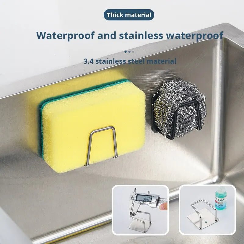 StellarNest Edelstahl-Schwammhalter Platzsparender Spülenorganizer