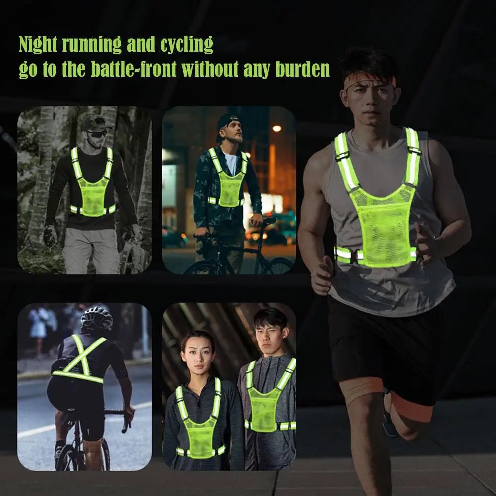 LumenTrail Reflective Running And Cycling Safety Vest With Large Pocket