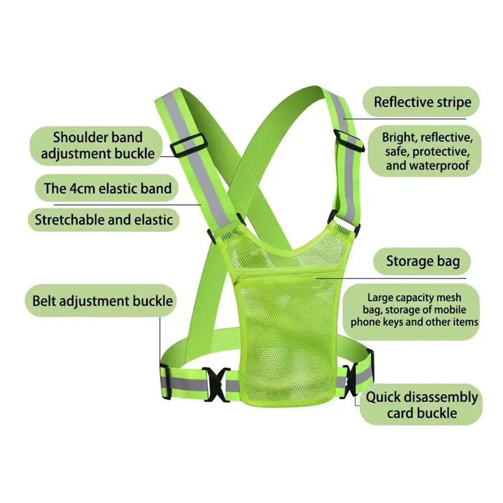 LumenTrail Reflective Running And Cycling Safety Vest With Large Pocket
