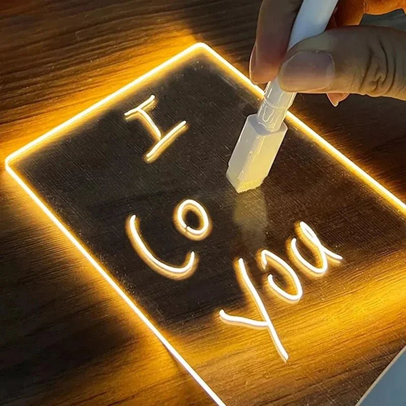 LumaMemo LED-memobord met uitwisbare marker voor bureau en thuiskantoor