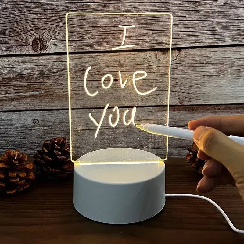 LumaMemo LED-memobord met uitwisbare marker voor bureau en thuiskantoor