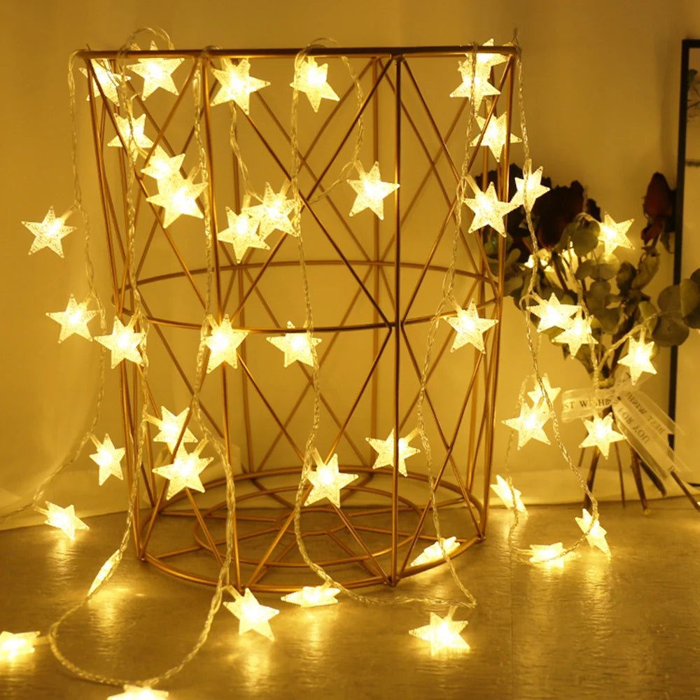 אורות שרשרת LED של AuraGlow זוהר חם וניצוץ צבעוני למסיבות